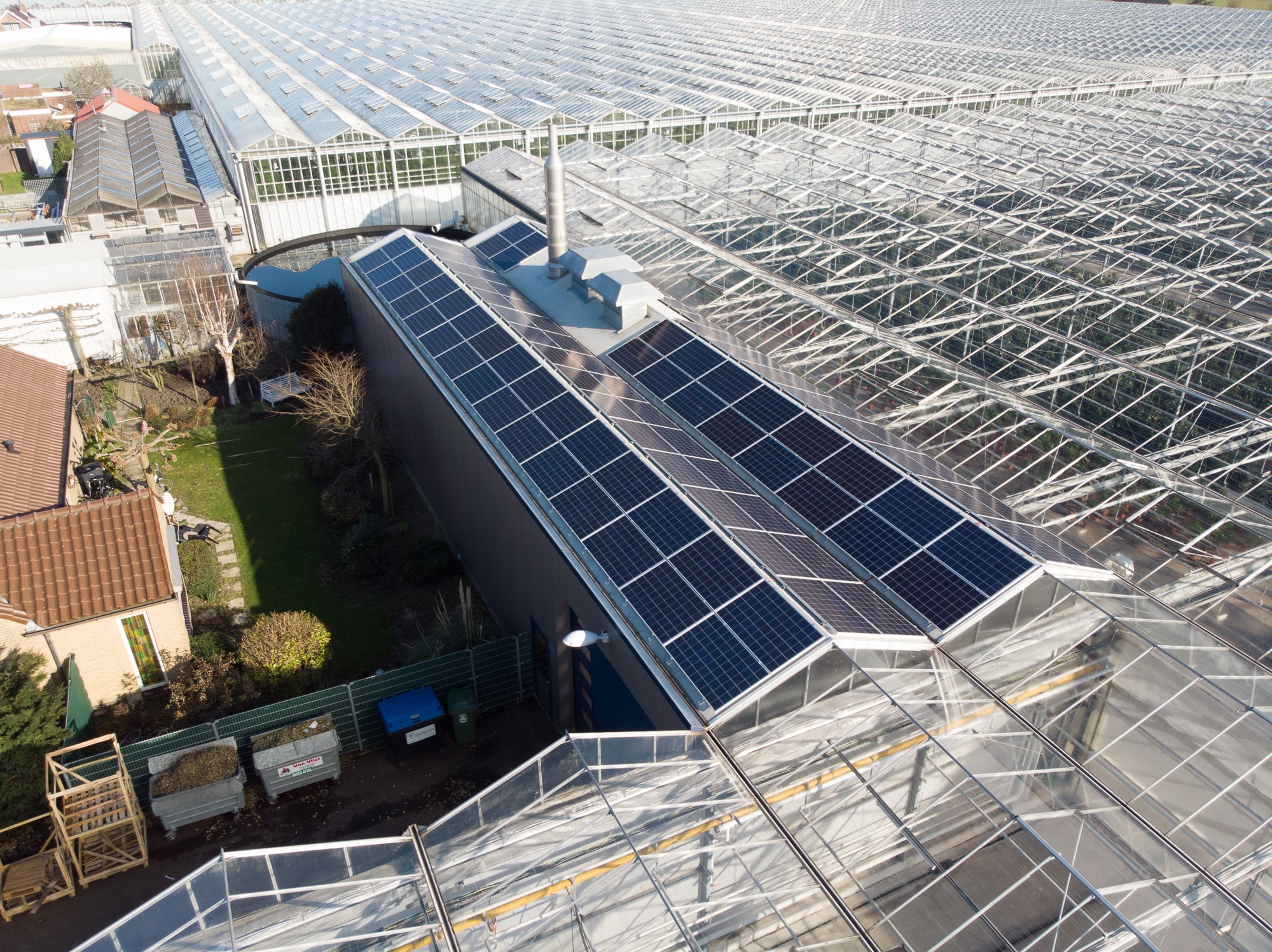 Zonnepanelen op schuurdak